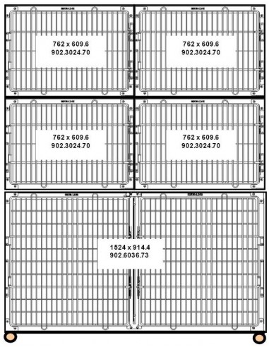 Zestaw 5-klatkowy ze stal nierdzewnej
