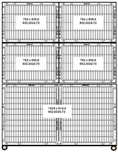 Zestaw 5-klatkowy ze stal nierdzewnej