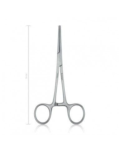 Kleszczyki naczyniowe z ząbkami KOCHER-OCHSNERA 14 cm proste
