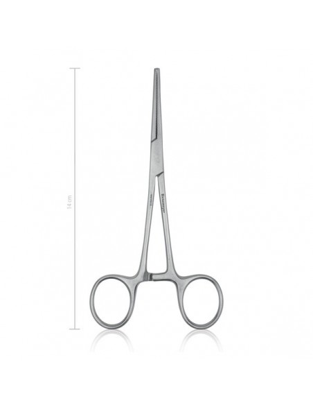 Kleszczyki naczyniowe z ząbkami KOCHER-OCHSNERA 14 cm proste