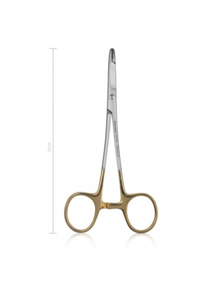 Igłotrzymacz z nożyczkami Olsen-Hegar 14 cm, wolfram ekonomiczny