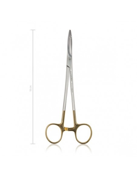 Igłotrzymacz z nożyczkami Olsen-Hegar 16 cm, wolfram