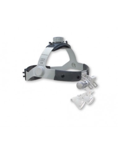 Lampa czołowa ML4 LED z lupą HR 2,5x na czepcu HEINE UNPLUGGED