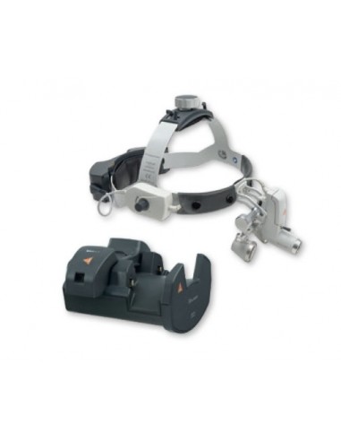 Lampa czołowa ML4 LED z lupą HR 2,5x na czepcu HEINE UNPLUGGED