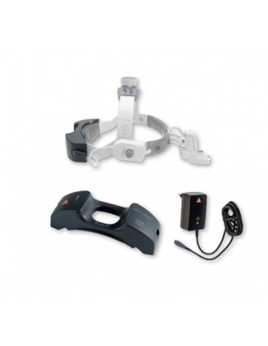 Lampa czołowa ML4 LED z lupą HR 2,5x na czepcu HEINE UNPLUGGED