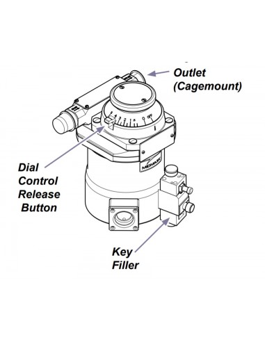 Parownik VIP 3000 na izofluran key-fill