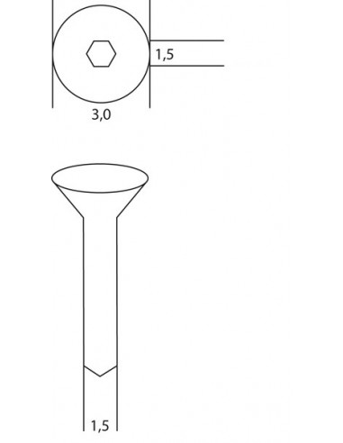 Śruby korowe dł. 6 mm śr. 1,5 mm